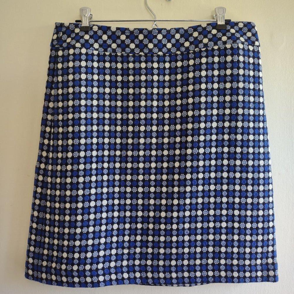 Talbots Polka Dot Wool Skirt City Chic Business Casual Size 10
